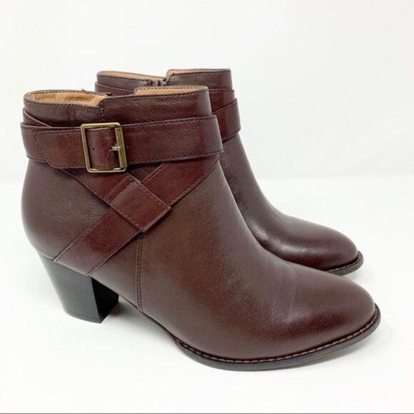 New! Vionic "Trinity" Chocolate Ankle Boots 11 - Picture 2 of 3